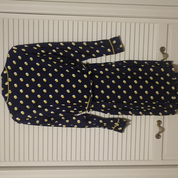 Boden Jenna Polka Dot Shirt Dress Navy Yellow Size 12 (UK 16) - Picture 5 of 10